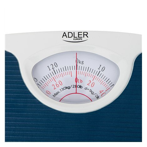 Adler | Mechanical bathroom scale | AD 8151b | Maximum weight (capacity) 130 kg | Accuracy 1000 g | Blue/White - 3
